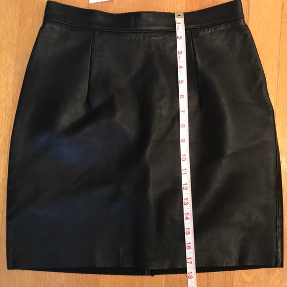 NWT Genuine Black Leather Mini Skirt, American Apparel, M - Picture 6 of 9